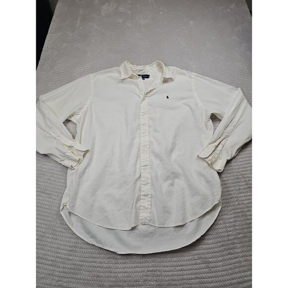 Ralph Lauren Shirt Mens 2X Linen Blend Button Down Beachy Preppy - Picture 1 of 7